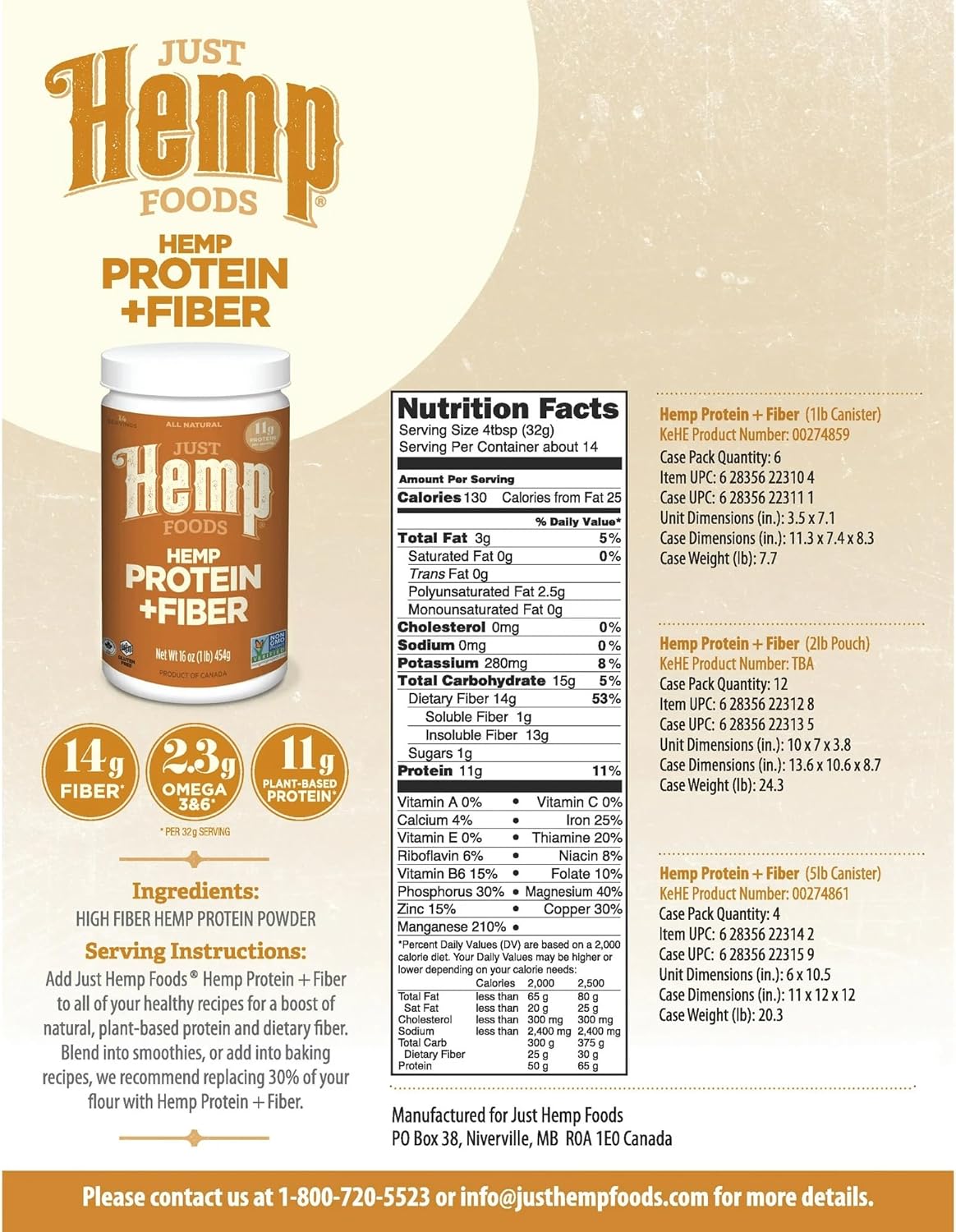 Just_Hemp_Foods_Hemp_Protein_Powder_Plus_Fiber,_Non-GMO_Verified_with_11g_of_Protein_&_11g_of_Fiber_per_Serving,_16_oz_-_Packaging_May_Vary