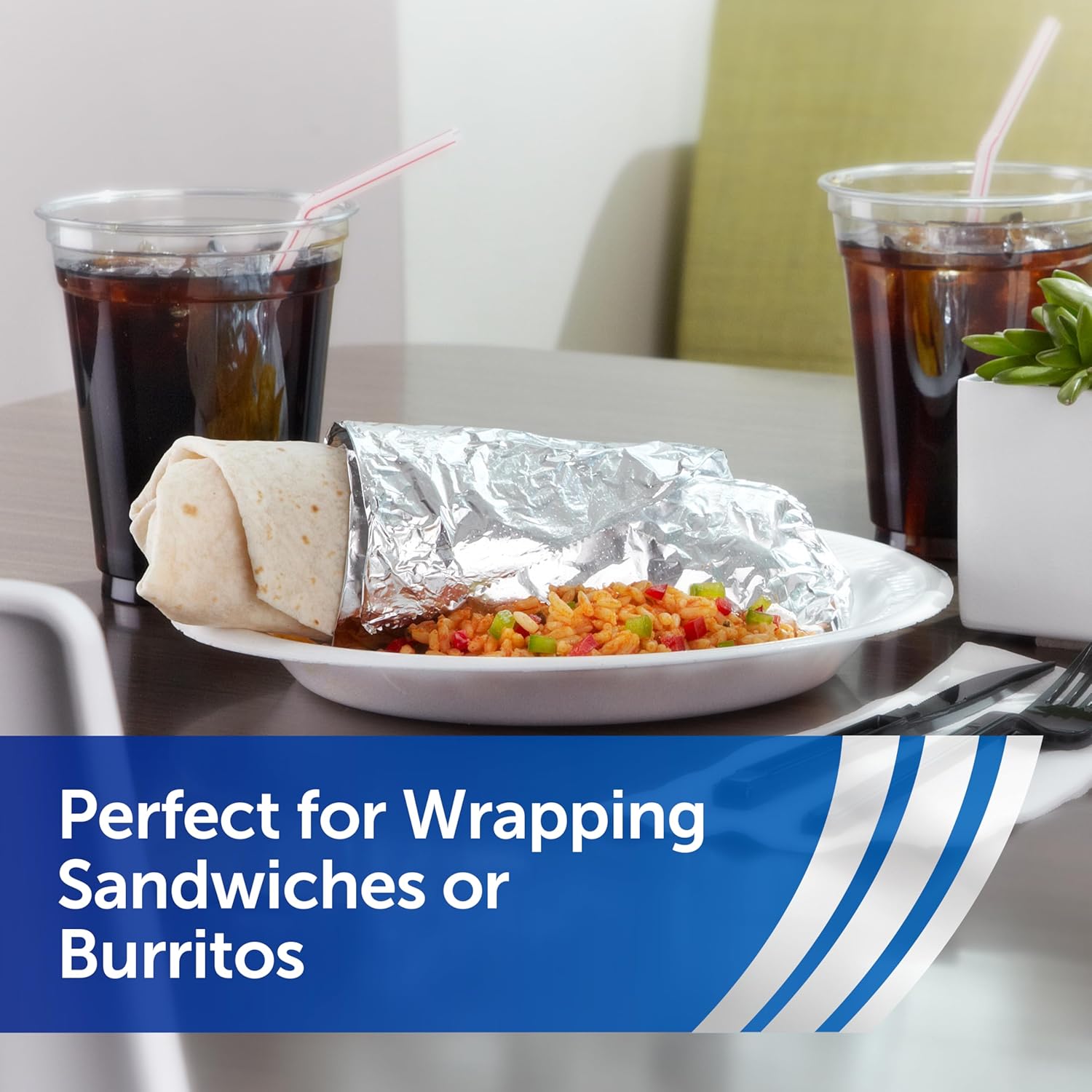 Reynolds_Foodservice_Pre-Cut_Aluminum_Foil_Sheets,_Great_for_Concessions,_Catering,_Cafeterias,_and_Restaurants,_Easily_Moldable_Around_Food,_12_x_10.75_Inches,_500_Ct.