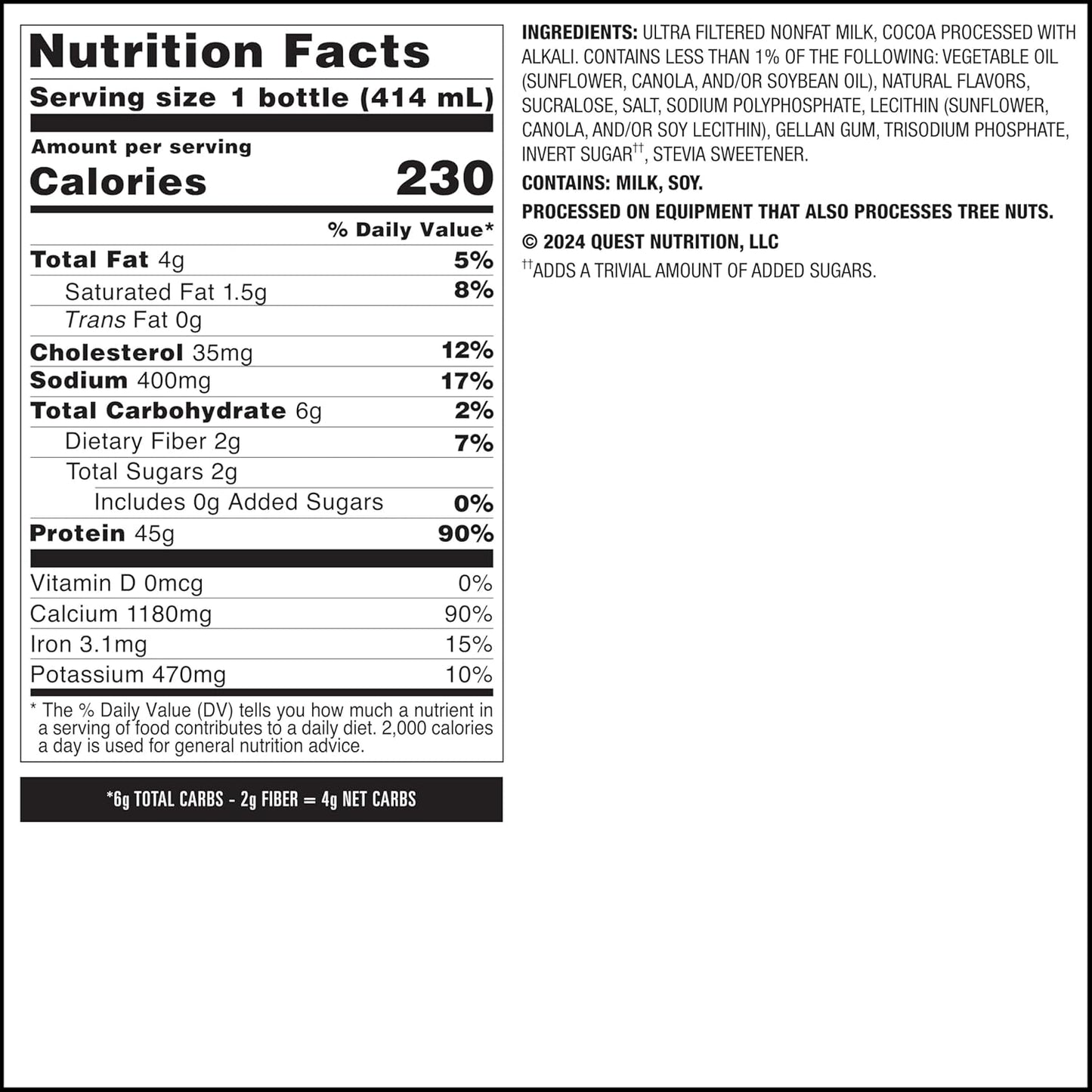 Quest_Nutrition_Chocolate_Protein_Shake,_45g_Protein,_2g_Sugar,_4g_Net_Carbs,_Ready_to_Drink,_Gluten_Free,_12_Count