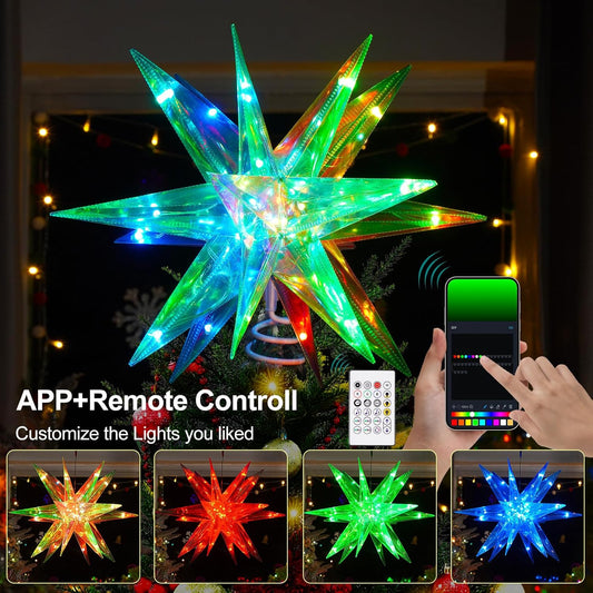 Christmas_Star_Tree_Topper,_13.8"_Xmas_Smart_Tree_Decorations,_Crystal-Like_3D_Polygonal_Shell,_App_Control_LED_Christmas_Light,_Music_Sync_RGB_Color_Changing_with_Remote_for_Indoor_and_Outdoor_Decor