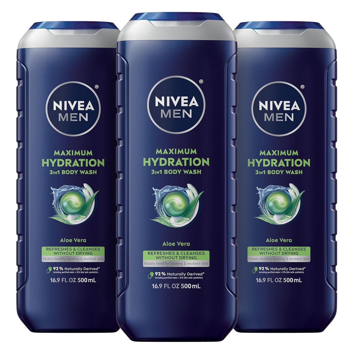 NIVEA_MEN_Maximum_Hydration_Body_Wash_for_Dry_Skin,_Aloe_Vera_Enriched,_3-in-1_Moisturizing_Body_Wash,_Face_and_Hair,_Paraben_Free,_Vegan_Formula,_16.9_Fl_Oz_Bottle,_Pack_of_3
