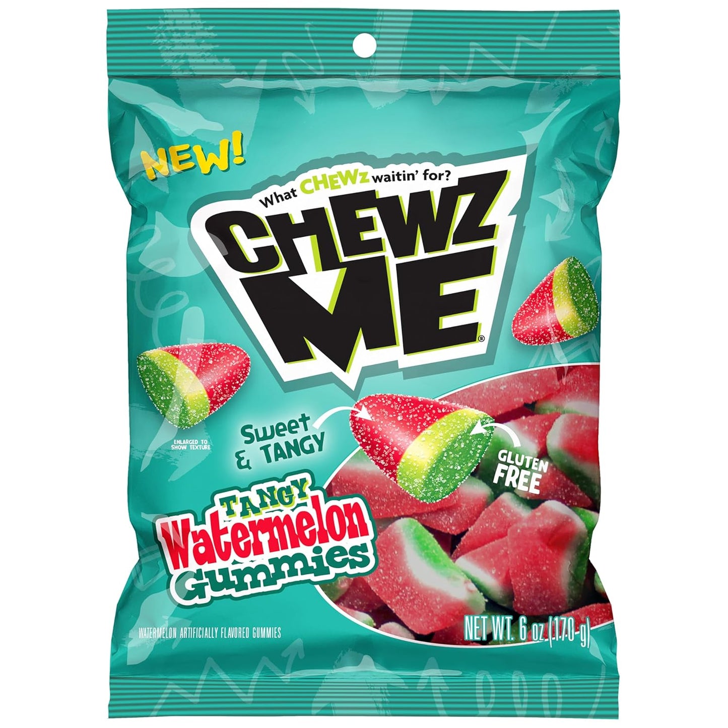 ChewzMe_Watermelon_Gummies,_Sour_Gummy_Candy,_6_oz_(Pack_of_1)