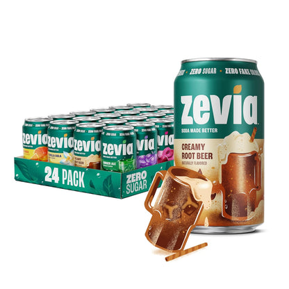 Zevia_Zero_Sugar_Soda,_Rainbow_Variety_Pack,_12_oz_Cans_(24-Pack)_–_Naturally_Sweetened,_Non-GMO_Project_Verified,_Gluten-Free,_Vegan