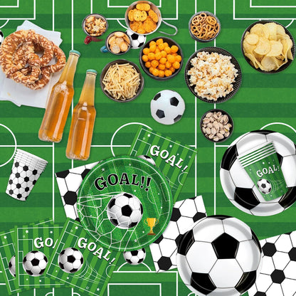 170_PCS_Soccer_Party_Decorations,_Soccer_Birthday_Party_Decorations_-_Includes_Plates,_Napkins,_Cups,_Banner,_Balloons,_Tablecloth,_Knives,_Forks_for_Sports_Soccer_Theme_Party_Decorations,_Serve_24