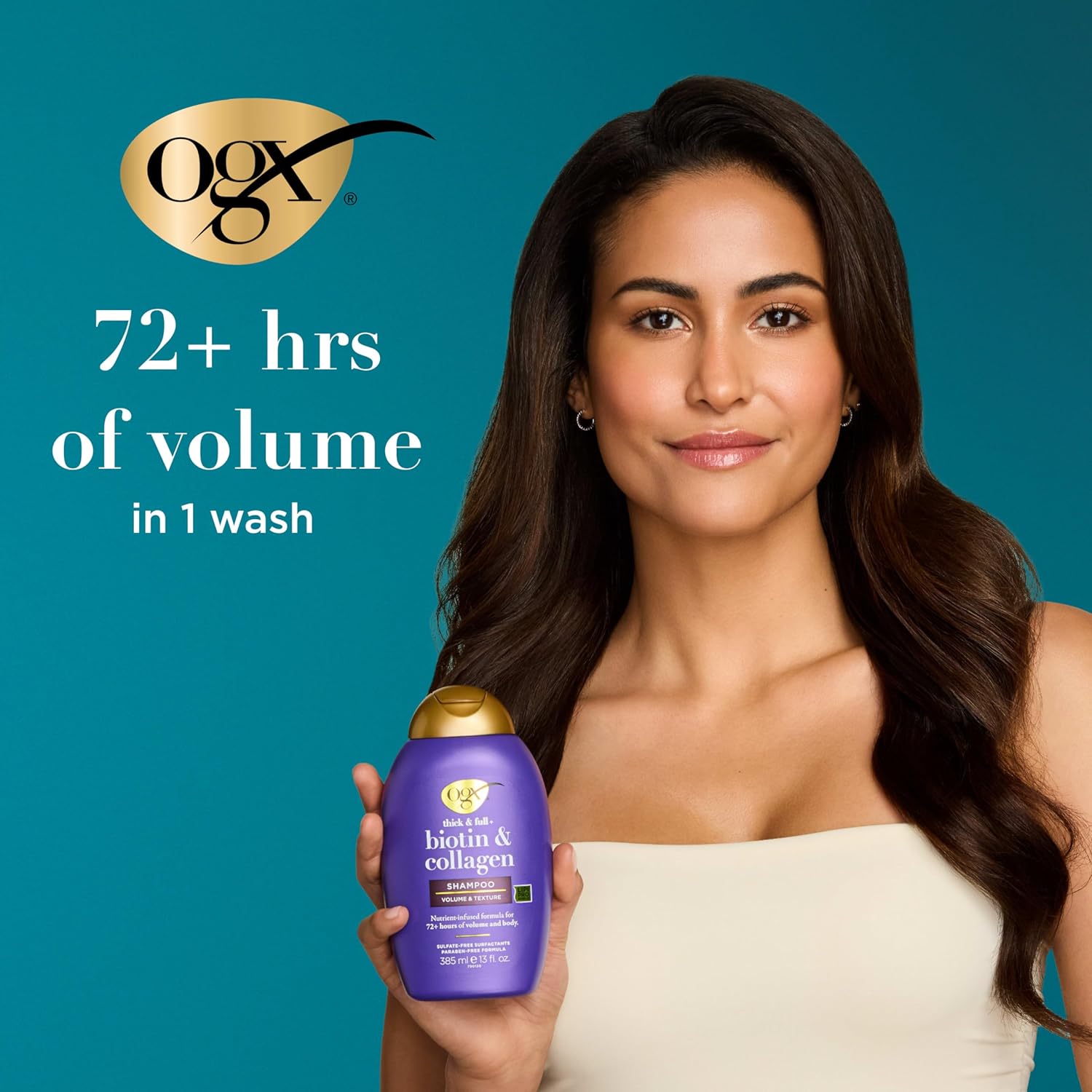 OGX_Thick_&_Full_+_Biotin_&_Collagen_Volumizing_Shampoo,_Nutrient-Infused_Hair_Shampoo_with_Vitamin_B7_Biotin_Gives_Hair_Volume_&_Body_for_72+_Hours,_Sulfate-Free_Surfactants,_13_fl._oz