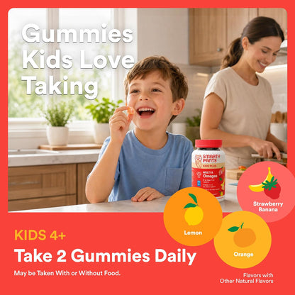 SmartyPants_Kids_Multivitamin_Gummies_with_Omega_3_DHA/EPA,_Vitamins_D3,_C,_B12,_B6,_A,_K,_and_Zinc,_Gluten_Free,_Clean_Label,_Three_Fruit_Flavors,_60_Gummies_(30_Day_Supply)