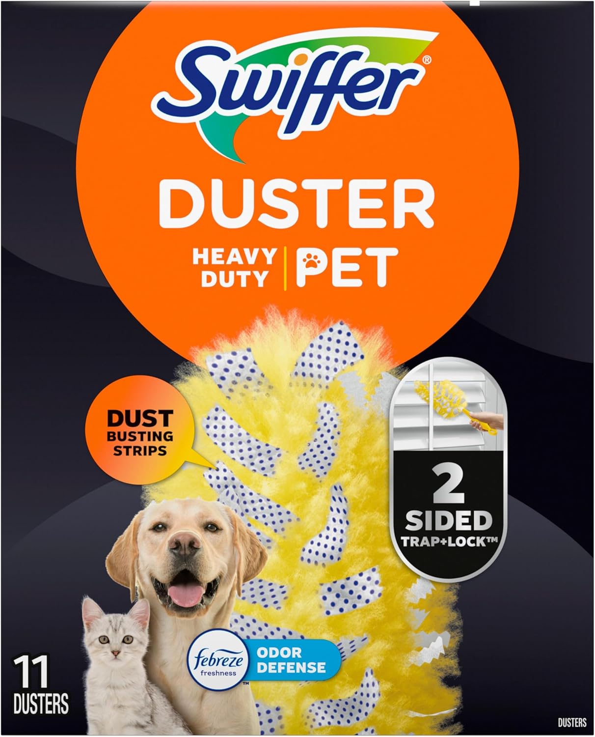 Swiffer_Pet_Heavy_Duty_Dusters_Refills,_Multisurface_360_Dusters_with_Febreze_Odor_Defense,_11_Count