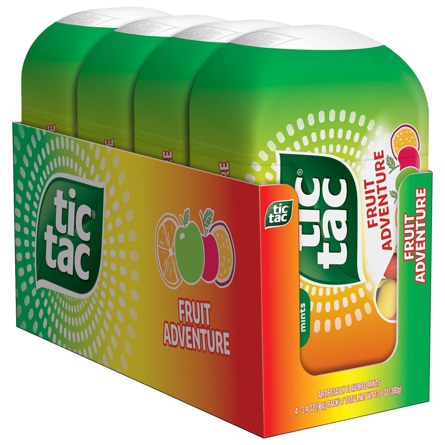 Tic_Tac_Fruit_Adventure,_On-the-Go_Pocket-Sized_Mints,_200_pieces,_4_Bottle_Packs,_3.4_oz_Each