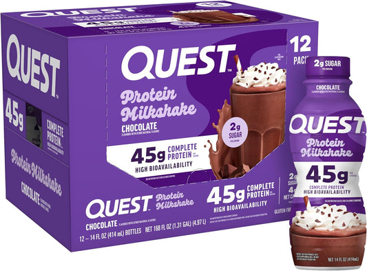 Quest_Nutrition_Chocolate_Protein_Shake,_45g_Protein,_2g_Sugar,_4g_Net_Carbs,_Ready_to_Drink,_Gluten_Free,_12_Count