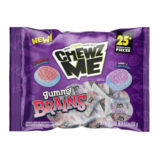 ChewzMe_Gummy_Brains,_Gummy_Candy_Halloween_Party_Favors,_25_Count_(Pack_of_1)