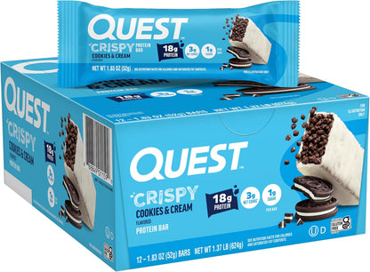 Quest_Nutrition_Crispy_Cookies_&_Cream_Hero_Protein_Bar,_18g_Protein,_1g_Sugar,_3g_Net_Carb,_Gluten_Free,_Protein_Snack,_Keto_Friendly,_12_Count