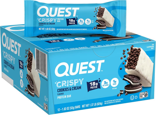 Quest_Nutrition_Crispy_Cookies_&_Cream_Hero_Protein_Bar,_18g_Protein,_1g_Sugar,_3g_Net_Carb,_Gluten_Free,_Protein_Snack,_Keto_Friendly,_12_Count