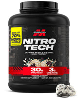 Muscletech Whey Protein Powder - Nitro-Tech Ultimate Muscle Building Formula with Whey Protein Isolate - 30g of Protein, 3g of Creatine & 6.8g of BCAA - Packaging May Vary
