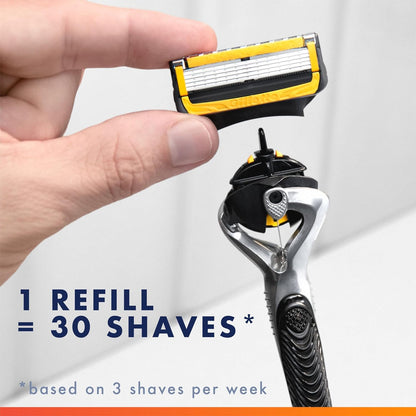 Gillette_ProGlide_Shield_Men's_Razor,_5-Blade_Razor_with_Precision_Trimmer,_1_Handle_and_4_Refills