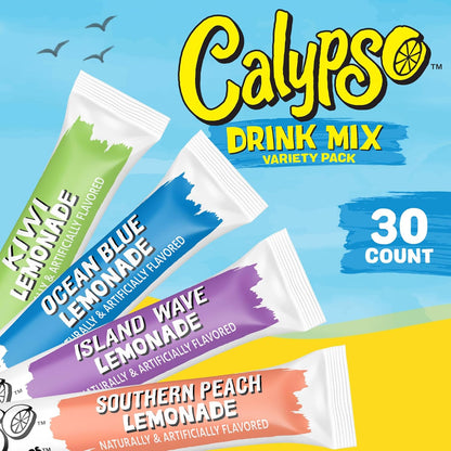Calypso_Singles_To_Go!_Drink_Mix_Variety_Pack_–_Lemonade_On-the-Go_Powdered_Drink_Mix_Packets_–_Low_Calorie_Water_Enhancer_–_Island_Wave,_Kiwi,_Southern_Peach,_Ocean_Blue_Lemonade,_30_Count