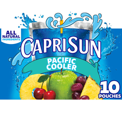 Pacific Cooler Mixed Fruit Naturally Flavored Juice Drink Blend (10 ct Box, 6 fl oz Pouches)