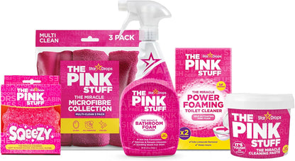 Stardrops_-_The_Pink_Stuff_Bathroom_Cleaning_Kit_–_Cleaning_Paste,_Bathroom_Foam_Spray,_Toilet_Foaming_Powder,_SQeeZY_Sponge_&_3_Microfiber_Cloths_–_Tough_on_Stains,_Grease_&_Soap_Scum