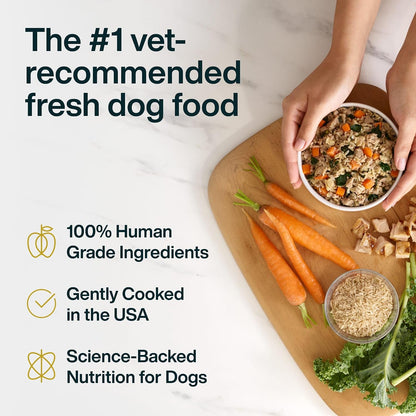 JustFoodForDogs_JustFresh_Wet_Dog_Food,_Fresh_Pet_Meals_and_Toppers_with_No_Preservatives,_Resealable_Package,_Human_Grade,_Home-Cooked_Chicken,_12_oz_-_7_Pack