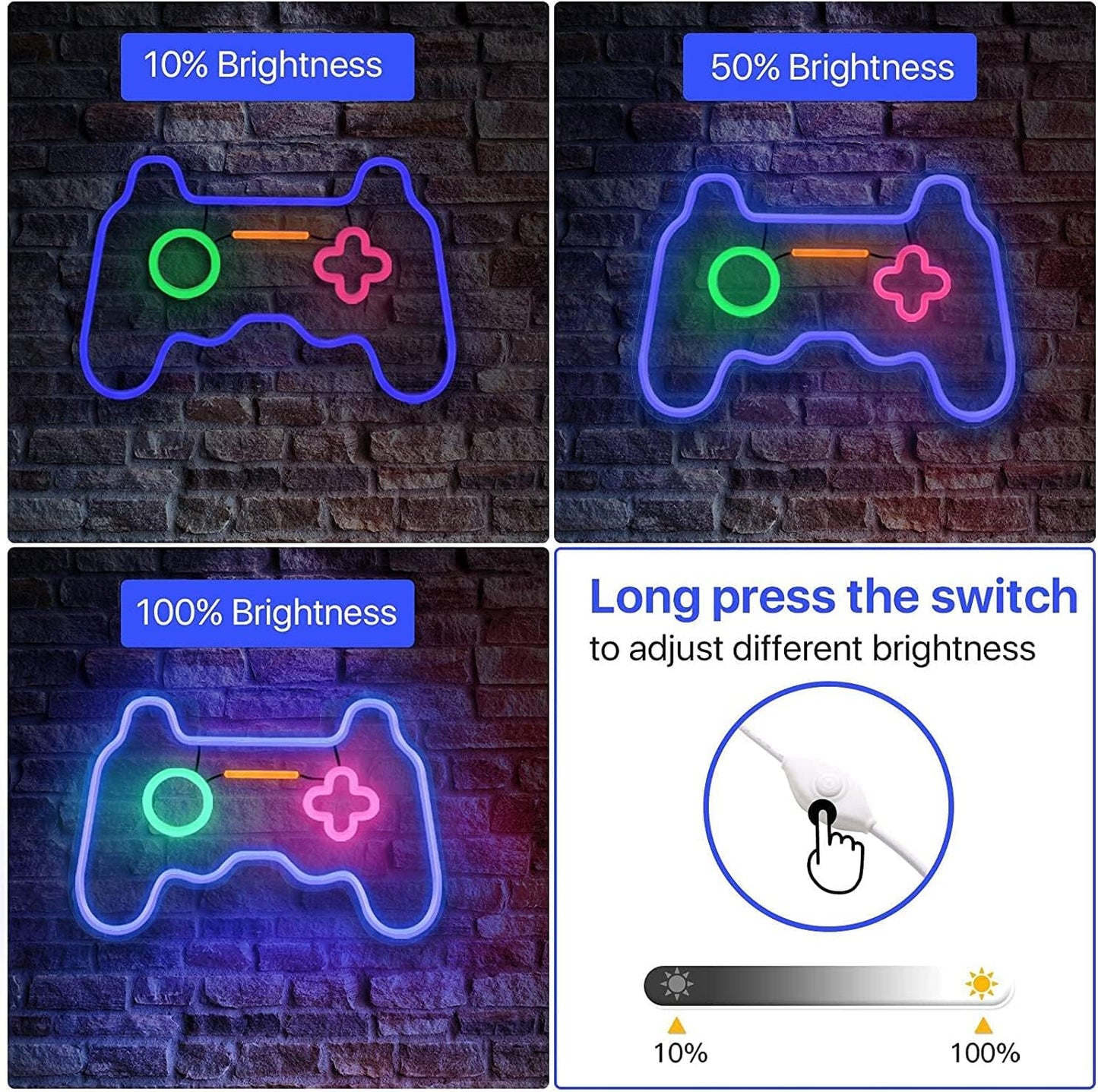 Led_Dimmable_Neon_Signs_Wall_Decorations_For_Living_Room|Bedroom_Gamepad_Controller_Shape_Lights_Game_Room_Decor_Accessories_Cool_Teen_Boys|Girls|Kids_Gamer_Gifts