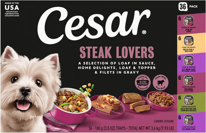 Cesar_Adult_Wet_Dog_Food_Steak_Lovers_Variety_Pack_with_Real_Meat,_3.5_oz._Easy_Peel_Trays,_36_Count_(Pack_of_1)