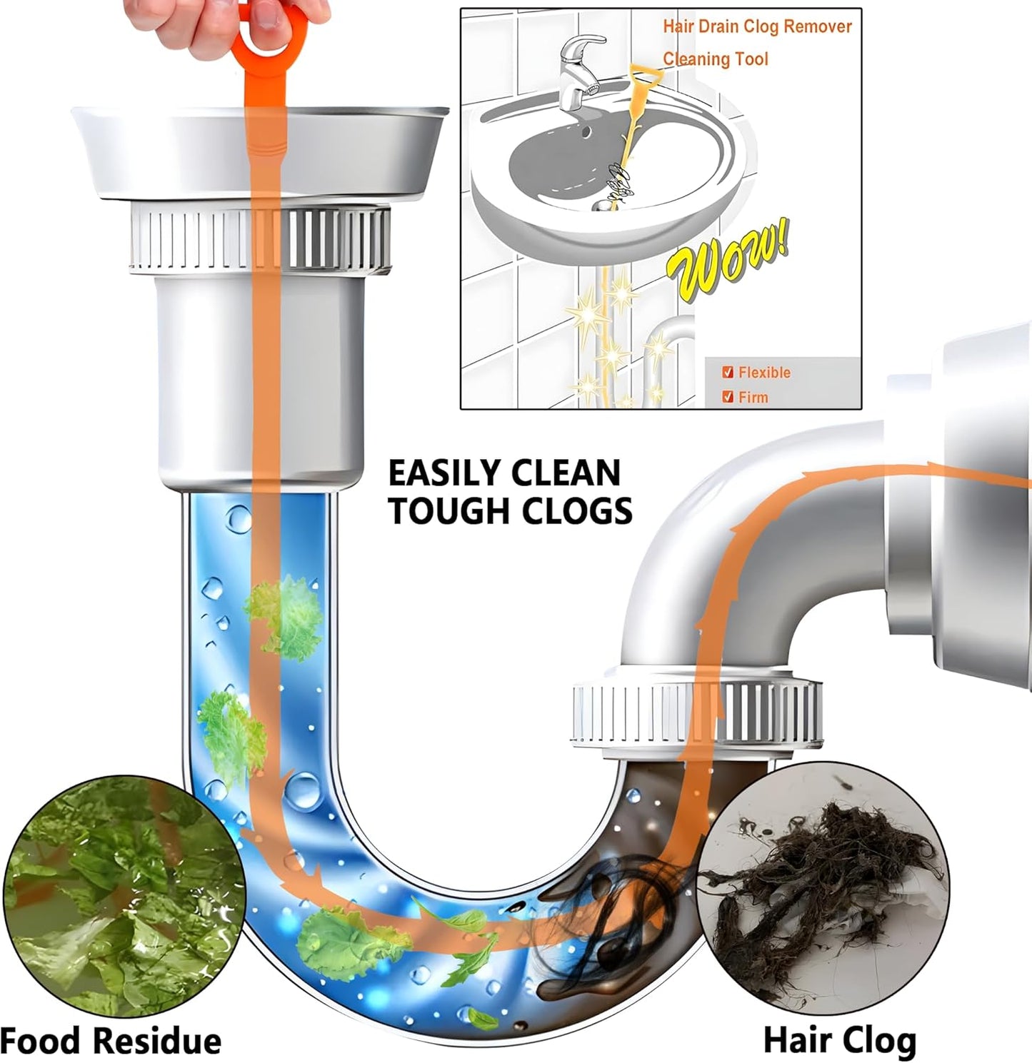 Drain_Snake,_Drain_Clog_Remover,Hair_snake_Tool_Opener,_sink_snake_for_Sewer_Kitchen_Sink_Bathroom_Tub_Toilet_Clogged_Drains_Relief_Cleaning_Tool(1pc_25_Inch_+1pc_20inch)