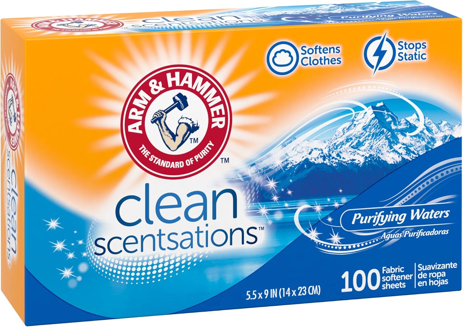 ARM_&_HAMMER_Fabric_Softener_Sheets,_100_sheets,_Purifying_Waters