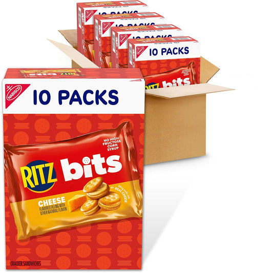 RITZ_Bits_Cheese_Sandwich_Crackers,_Bulk_Lunch_Snacks,_40_Snack_Packs_(4_Boxes)