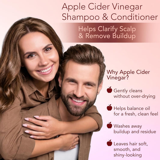 PURA_D'OR_Apple_Cider_Vinegar_Thin2Thick_Set_Shampoo_Conditioner_for_Regrowth,_Hair_Loss,_Clarifying,_Detox_(2_x_16oz)_Biotin,_Keratin,_Caffeine,_Castor_Oil,_All_Hair_Type,_Men/Women