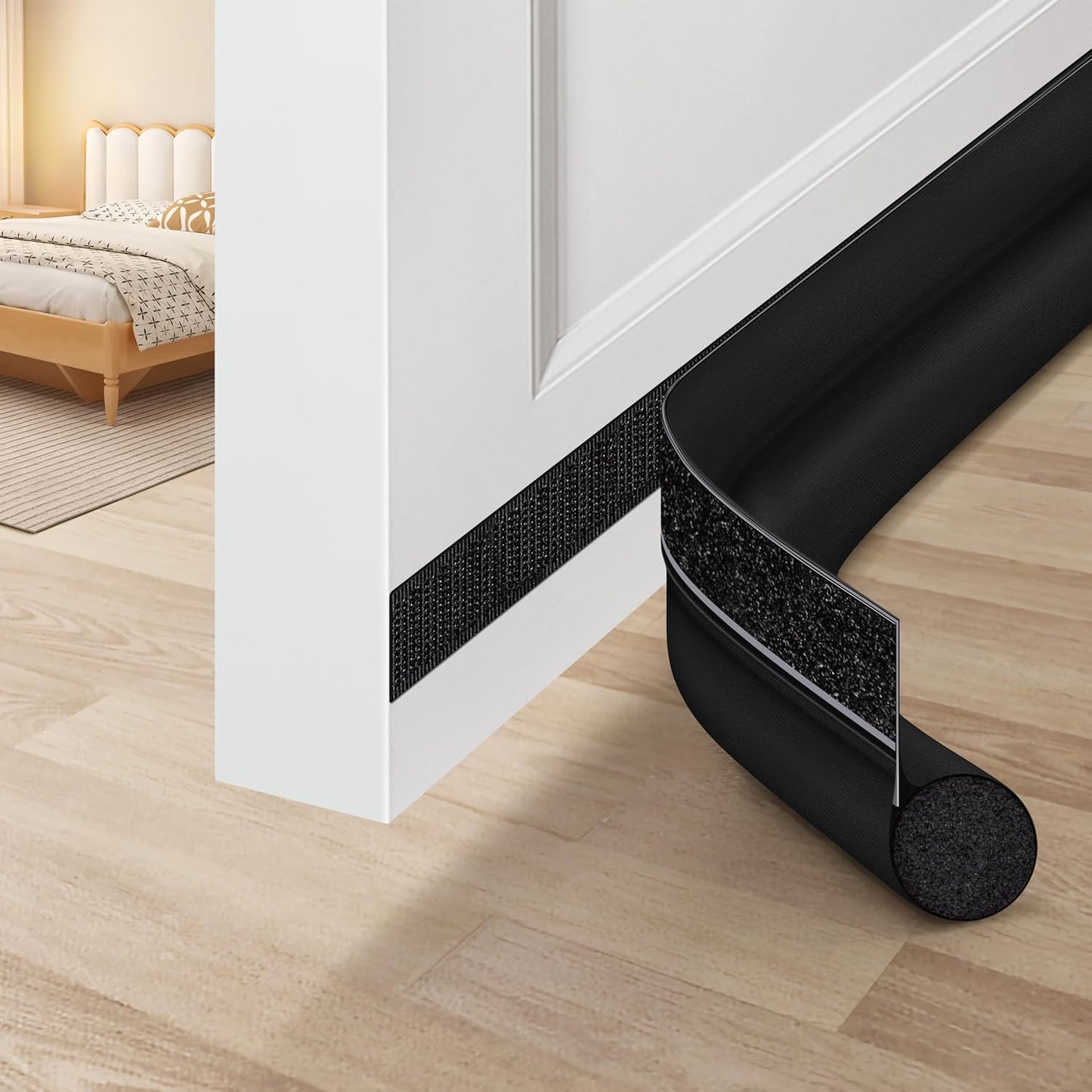 MAXTID_Door_Draft_Stopper_36_Inch_Black_Adjustable_Door_Draft_Blocker_Front_Door_Draft_Guard_for_Bottom_of_Doors_Weather_Stripping_Door_Seal_Strip
