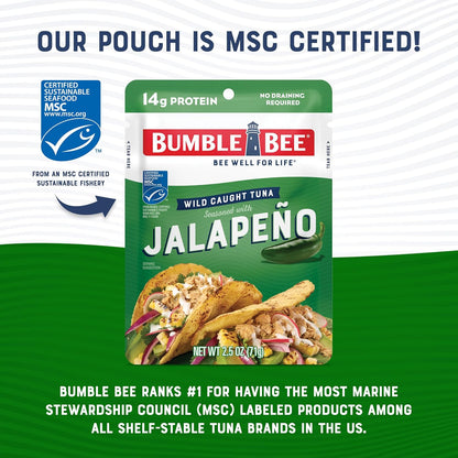 Bumble_Bee_Jalapeno_Seasoned_Tuna_Pouch_-_Wild_Caught_and_Ready_to_Eat_for_Snack,_Salad,_Korean_Tuna_Bowl_-_14g_Protein_per_Serving_-_PERFECT,_PORTABLE,_GOODNESS_-_2.5_oz_Packet_(Pack_of_1)