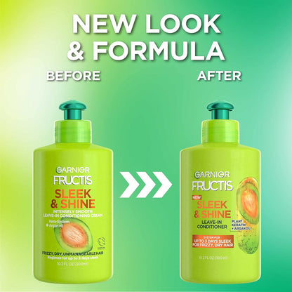 Garnier_Fructis_Sleek_&_Shine_Leave-In_Conditioning_Cream_for_Frizzy,_Dry_Hair,_Plant_Keratin_+_Argan_Oil,_10.2_Fl_Oz,_1_Count_(Packaging_May_Vary)