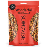 Wonderful Pistachios No Shells, Chili Roasted Nuts, 11 Ounce Resealable Bag, Protein Snacks, Gluten Free, Healthy Snacks