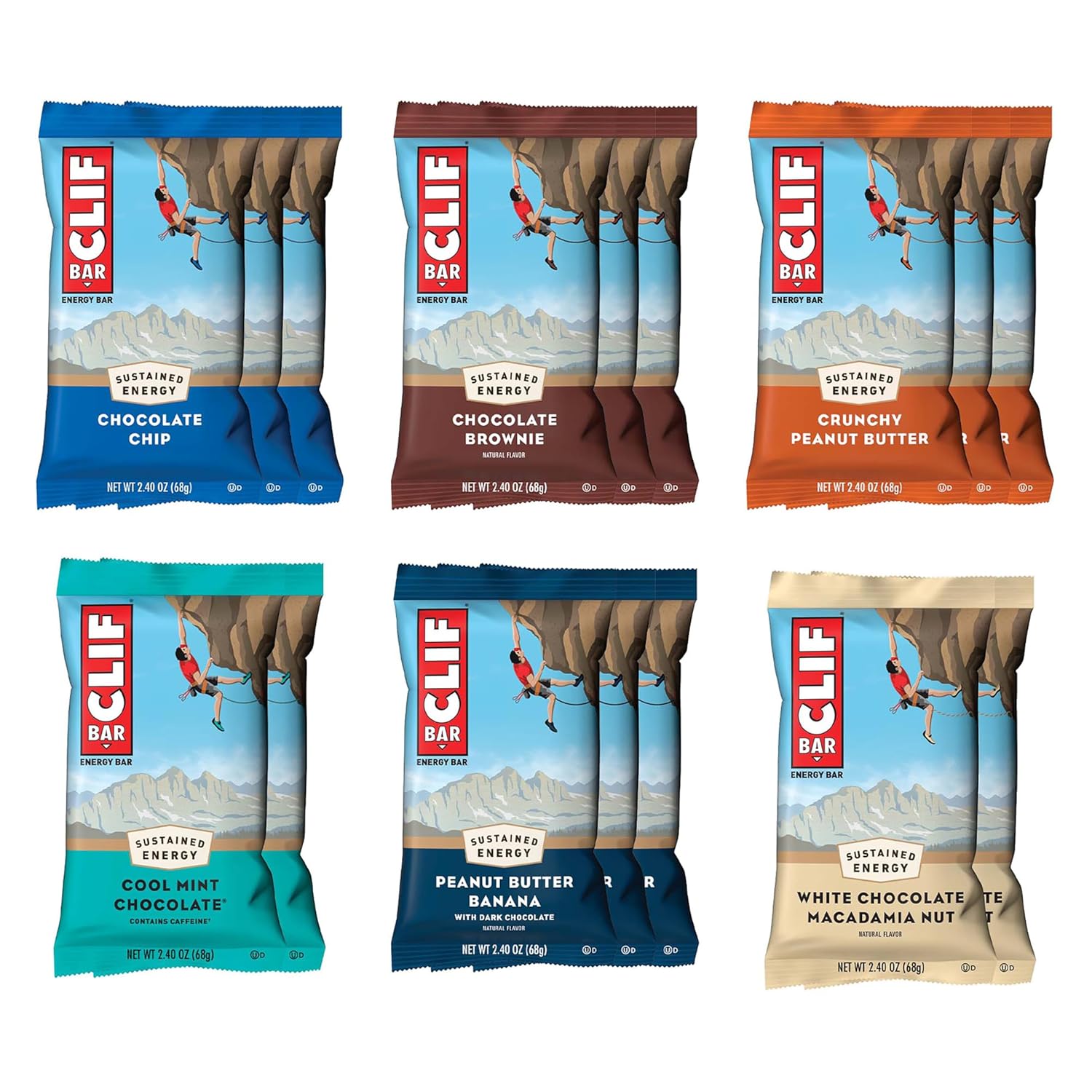 CLIF_BAR_-_Energy_Protein_Bars_-_Variety_Pack_-_6_Flavors_-_Made_with_Organic_Oats_-_Energy_Bars_-_Non-GMO_-_(16_Pack)