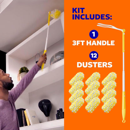 Swiffer_Duster_Kit_with_3_ft_Extendable_Handle,_Heavy_Duty_Dusting_Starter_Kit_with_12_Refills,_for_Ceiling_Fans,_Vents_and_Hard_to_Reach_Places