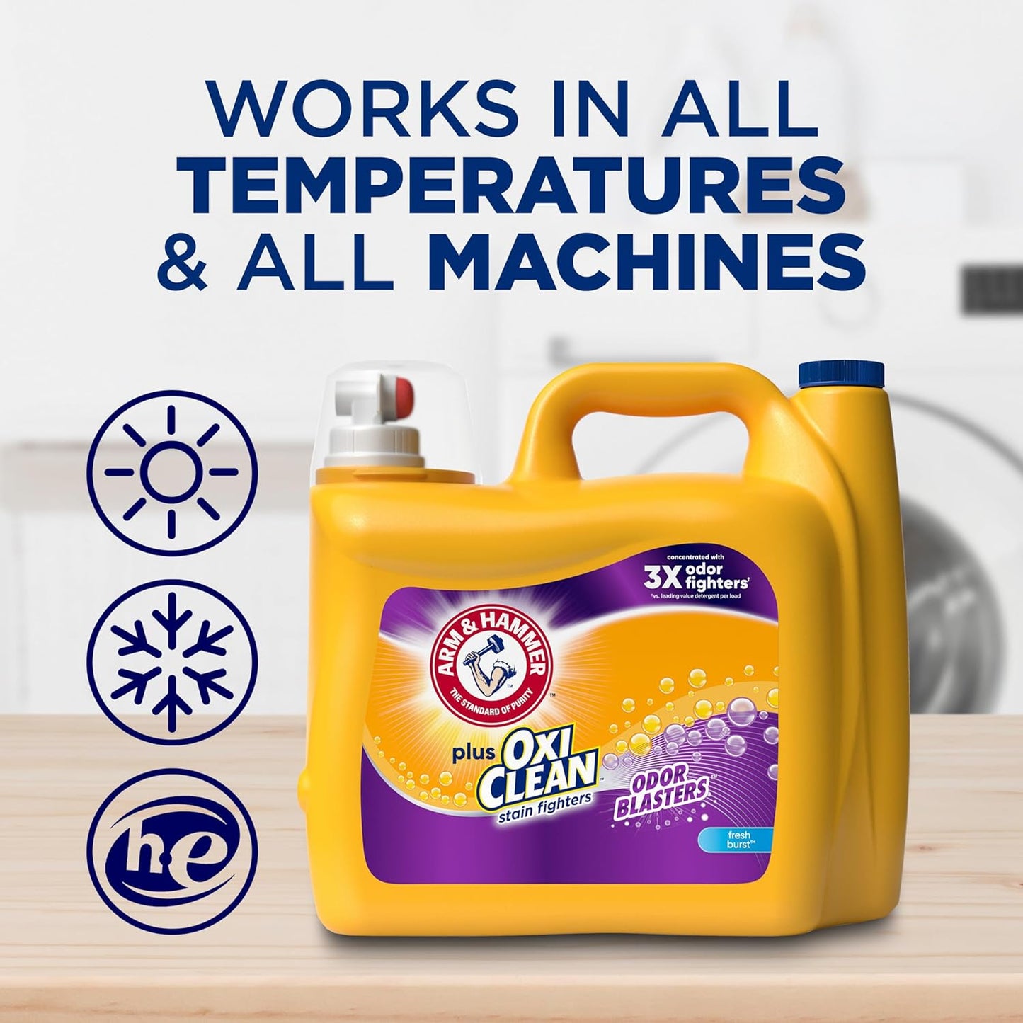 ARM_&_HAMMER_Plus_OxiClean_Odor_Blasters_Fresh_Burst,_128_Loads_Liquid_Laundry_Detergent,_166.5_Fl_oz