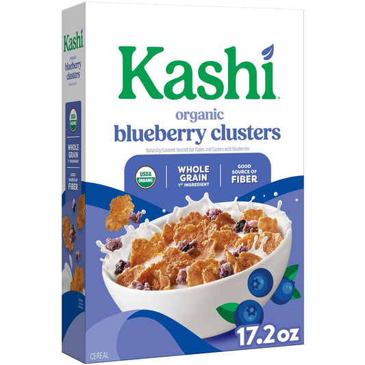 Kashi_Breakfast_Cereal,_Organic,_Whole_Grain,_Blueberry_Clusters,_17.2oz_Box_(1_Box)