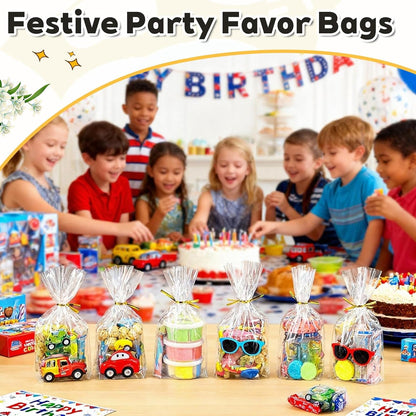 PigPotParty_Cellophane_Treat_Bags_6"x9",_50_Pack_Clear_Goodie_Bags,_2.4"_Bottom_Gusset_for_Stand-Up_Display,_Small_Plastic_Gift_Wrap_for_Cookies,_Candy,_Party_Favors,_Popcorn,_Includes_50_Gold_Ties