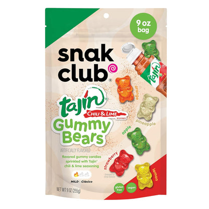 Snak_Club_Tajin_Gummy_Bears,_Assorted_Fruit_Candy_Gummies_with_Chili_and_Lime_Seasoning,_Mild,_Gluten-Free_and_Vegan_Snacks,_9_oz_Resealable_Bag