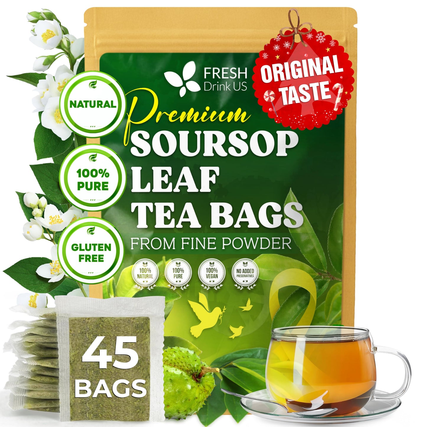 Soursop - 45 Tea Bags (Tea Powder)