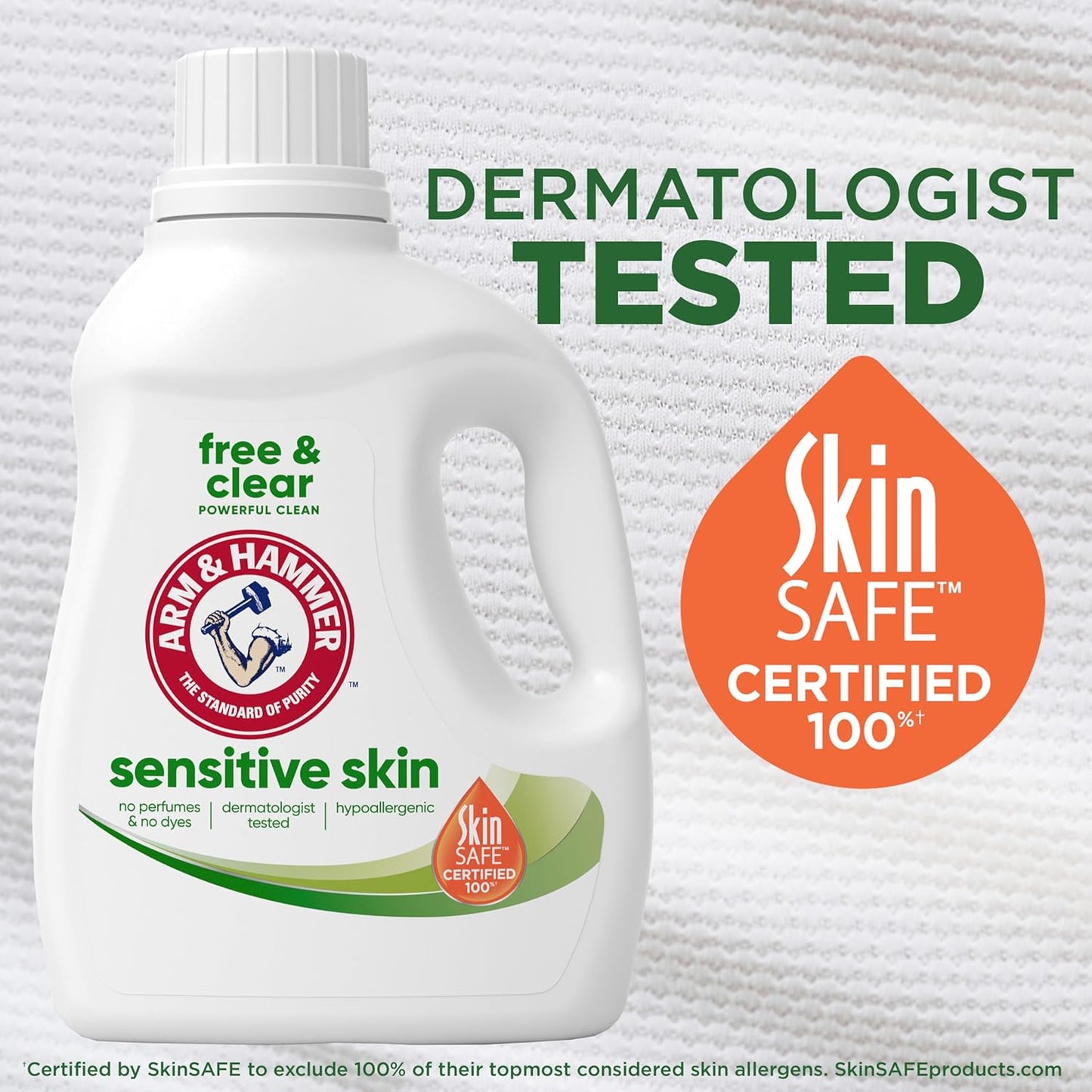ARM_&_HAMMER_Sensitive_Skin_Free_&_Clear,_140_Loads_Liquid_Laundry_Detergent,_140_Fl_oz