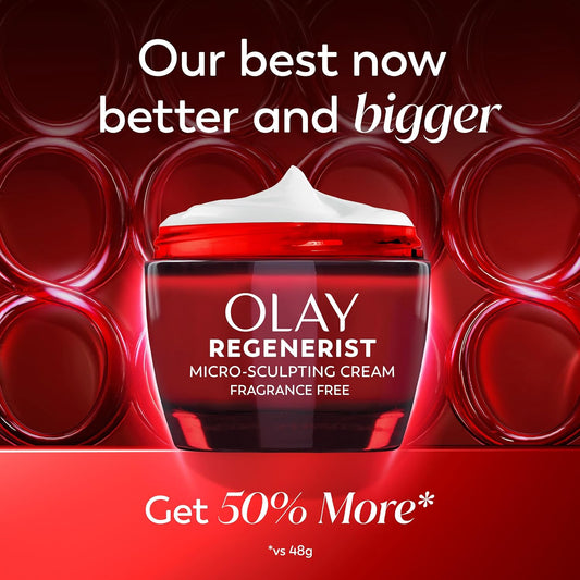 Olay_Face_Moisturizer,_Regenerist_Micro-Sculpting_Cream_for_Women,_Fragrance-Free_-_Anti-Aging,_Anti-Wrinkle,_Firming_Skin_Care_-_Triple_Collagen_Cream,_Peptide,_Hyaluronic_Acid,_Niacinamide,_2.6oz
