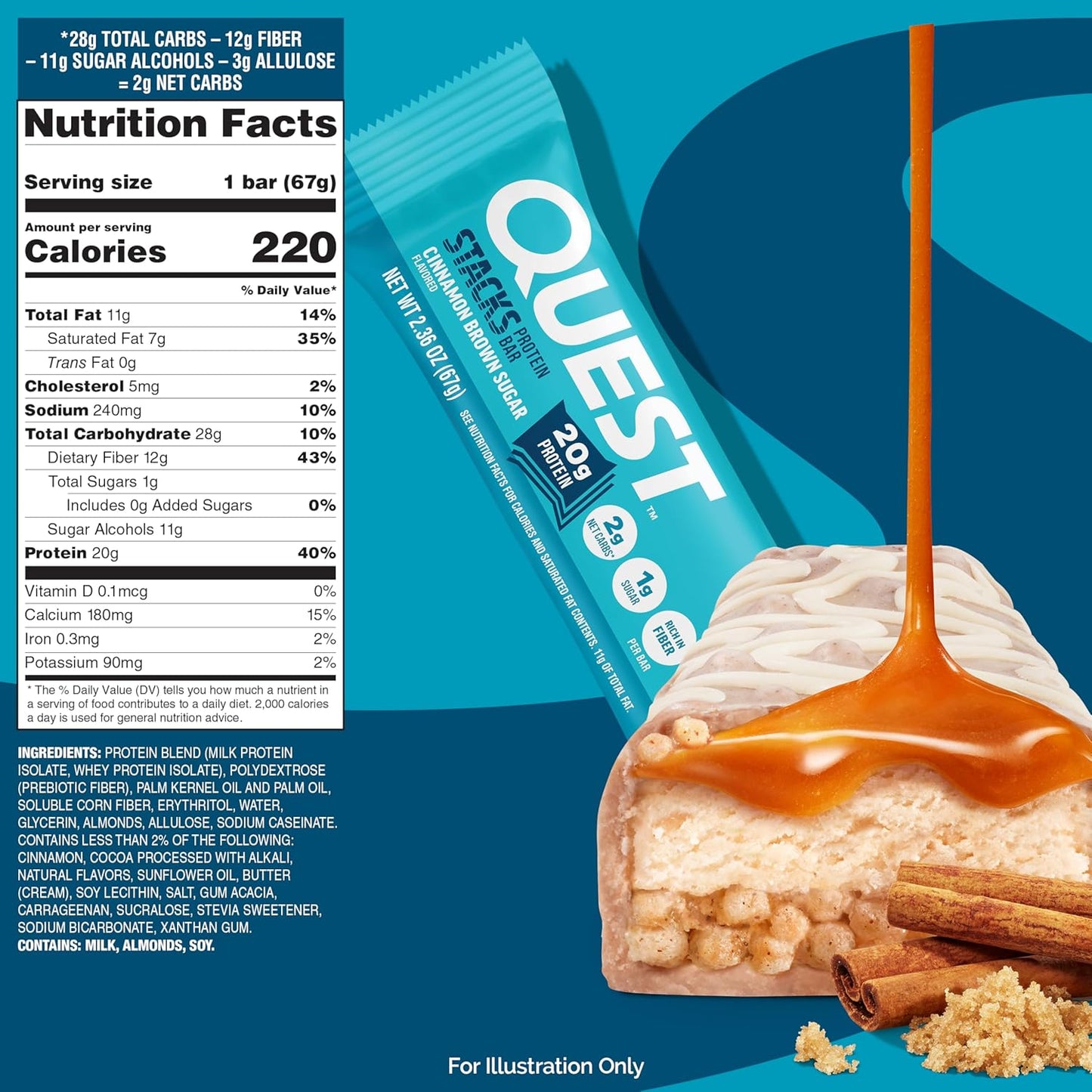 Quest_Nutrition_Stacks_Protein_Bars,_Cinnamon_Brown_Sugar,_20g_Protein,_2g_Net_Carbs,_1g_Sugar,_High_Fiber,_Low_Sugar,_Gluten_Free,_12_Count