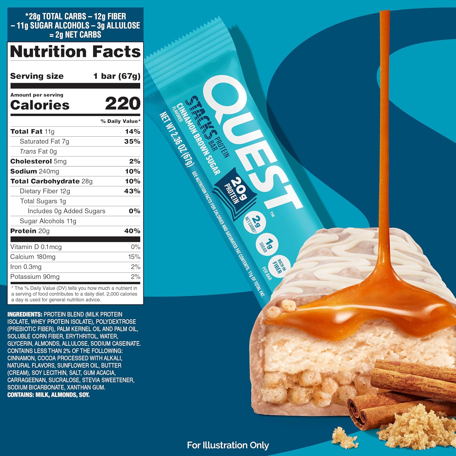 Quest_Nutrition_Stacks_Protein_Bars,_Cinnamon_Brown_Sugar,_20g_Protein,_2g_Net_Carbs,_1g_Sugar,_High_Fiber,_Low_Sugar,_Gluten_Free,_12_Count