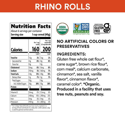 EnviroKidz_Organic_Rhino_Rolls_Cereal,_9.5_oz_(Pack_of_1),_Cinnamon_Bun,_Gluten_Free,_Non-GMO,_by_Nature's_Path