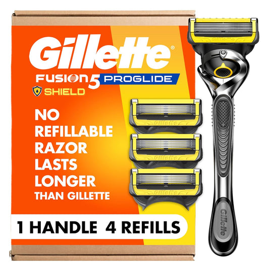 Gillette_ProGlide_Shield_Men's_Razor,_5-Blade_Razor_with_Precision_Trimmer,_1_Handle_and_4_Refills