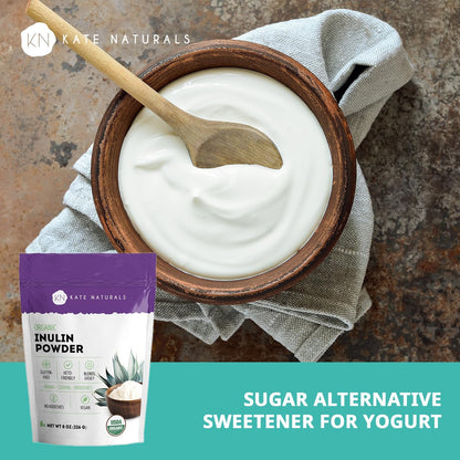 Kate_Naturals_Inulin_Powder_Organic_from_Blue_Agave_(8oz)_Soluble_Prebiotic_Fiber_for_Coffee,_Yogurt_&_Smoothies