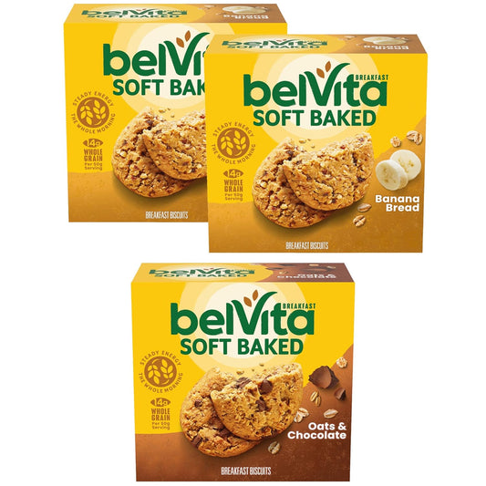 belVita_Soft_Baked_Breakfast_Bars_Variety_Pack,_Banana_Bread_and_Oats_&_Chocolate,_3_Boxes_of_5_Packs_(1_Biscuit_Per_Pack)