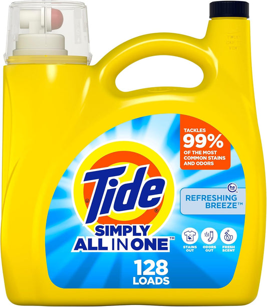 Tide_Simply_All-In-One_Liquid_Laundry_Detergent,_Refreshing_Breeze_Scent,_128_Loads,_168_fl_oz
