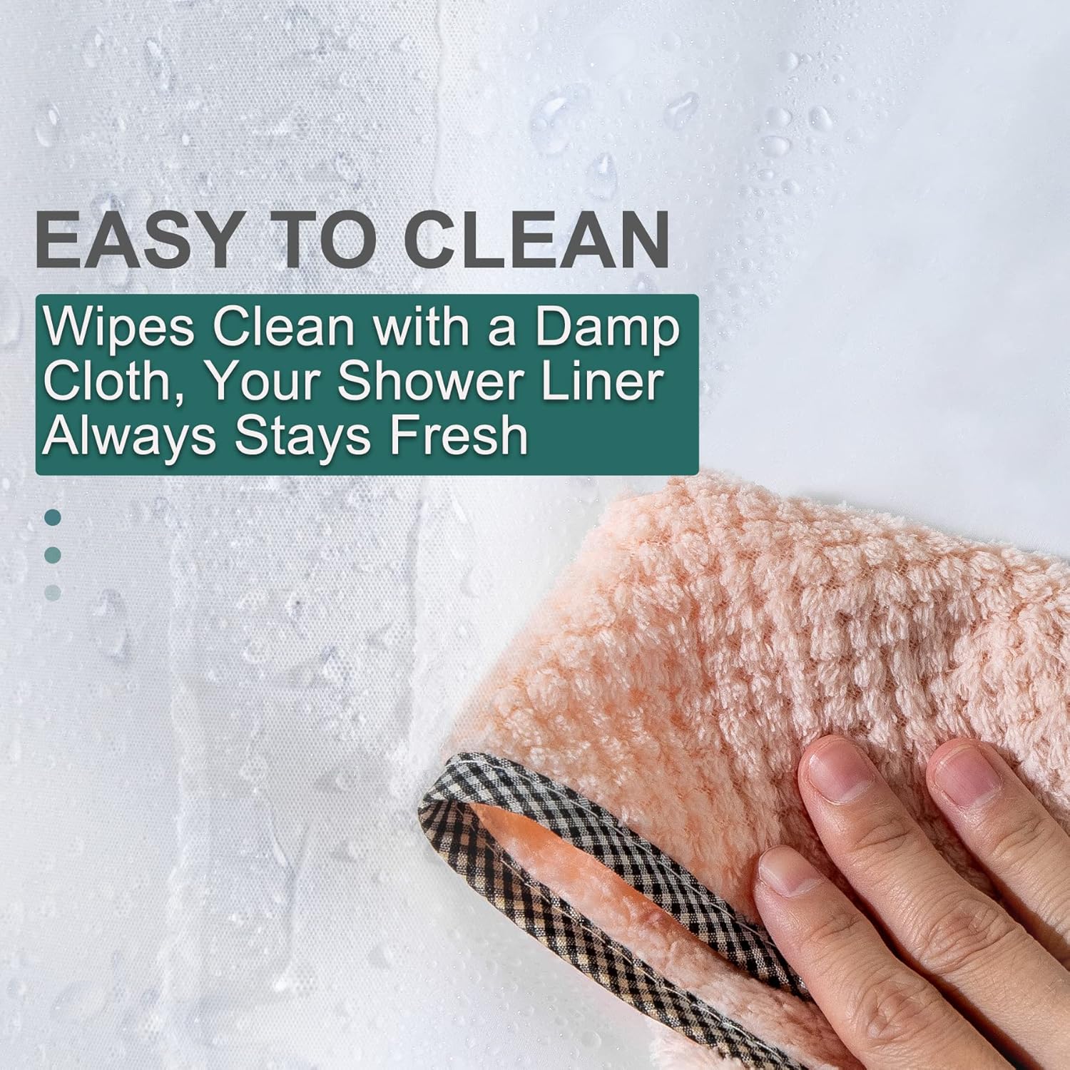 AmazerBath_Plastic_Shower_Curtain_Clear_Premium_PEVA,_Clear_Shower_Curtain_Heavy_Duty_8G,_Weighted_Shower_Curtains_for_Bathroom_Accessories_with_3_Big_Stones_and_12_Rustproof_Grommets,_72x72_Inches