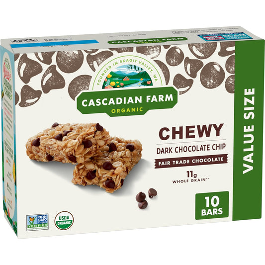 Cascadian_Farm_Organic_Chewy_Granola_Bars,_Dark_Chocolate_Chip,_Value_Size,_10_Bars,_12.3_oz
